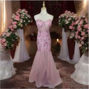 Code LD021 Off Shoulder Mermaid Fish Tail Maxi Long Dinner Dress