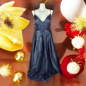 Code S0040 Plus Size V Neck Maxi Long Dinner Dress